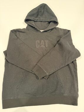 Caterpillar Black Speckled Crewneck Hoodie
